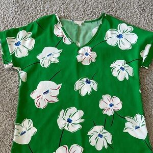 Lovely Melody Green Floral Blouse
